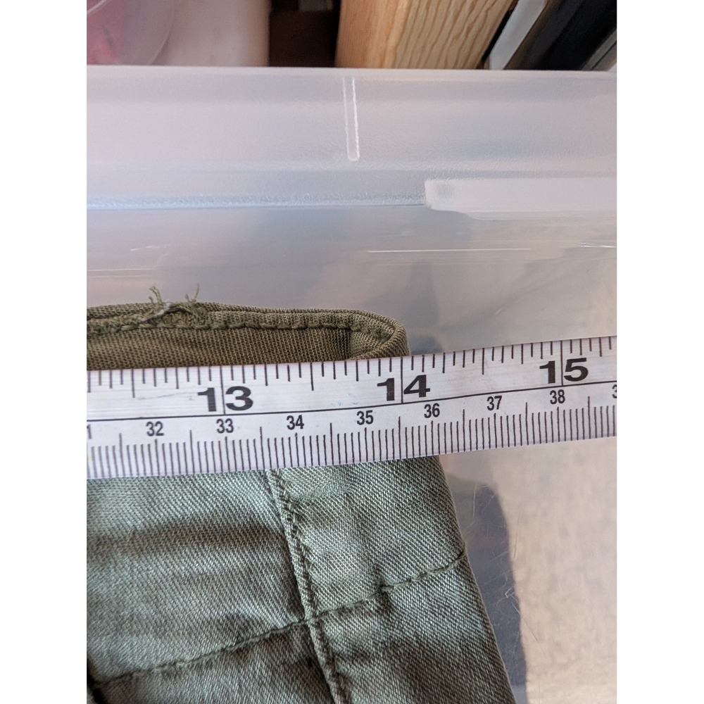 American Eagle Cargo Pants Women 0 Olive Green Stretch Utility 90s Y2K Gorpcore - Picture 10 of 12